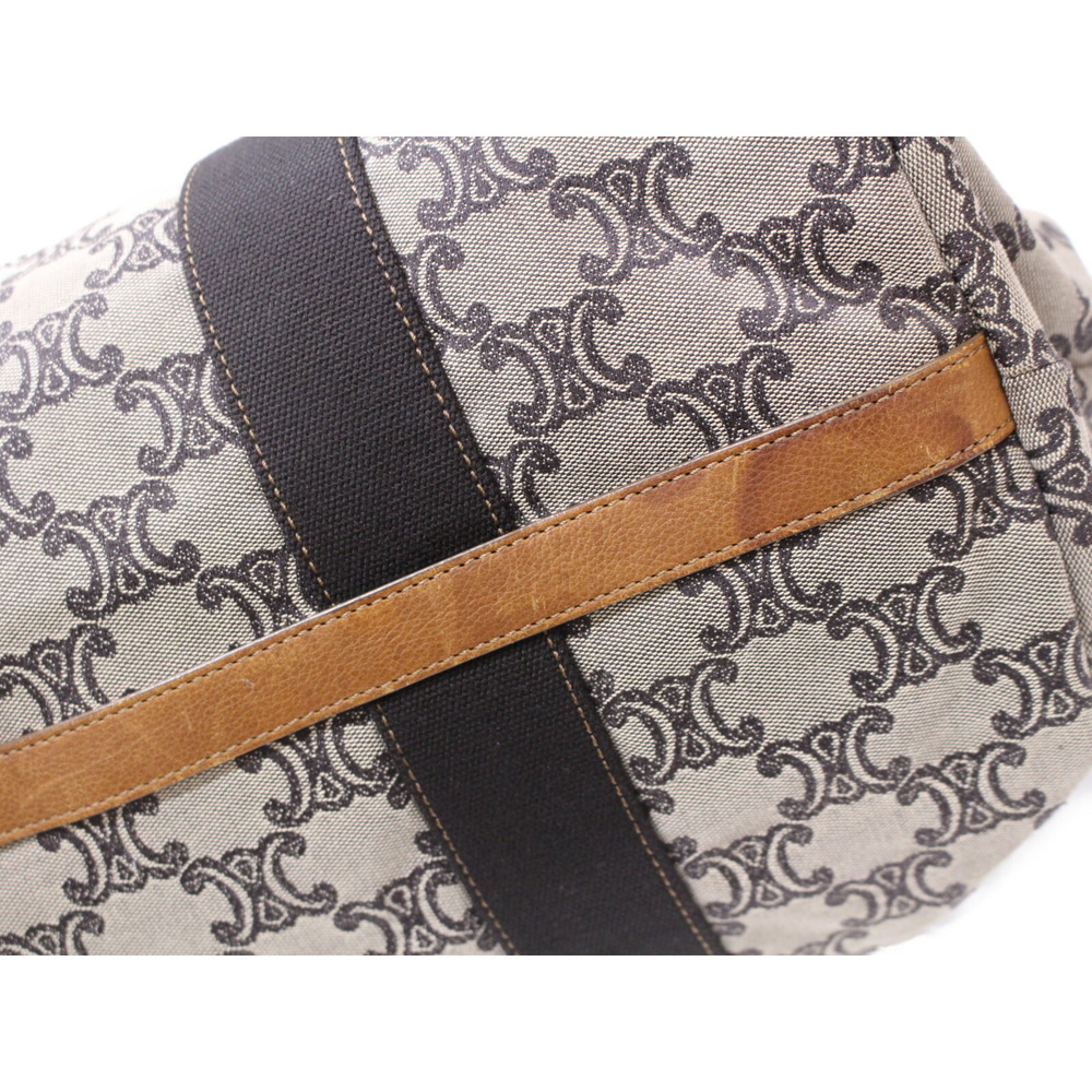 Celine Triomphe Tote Bag Brown Canvas Leather - Picture 5 of 7